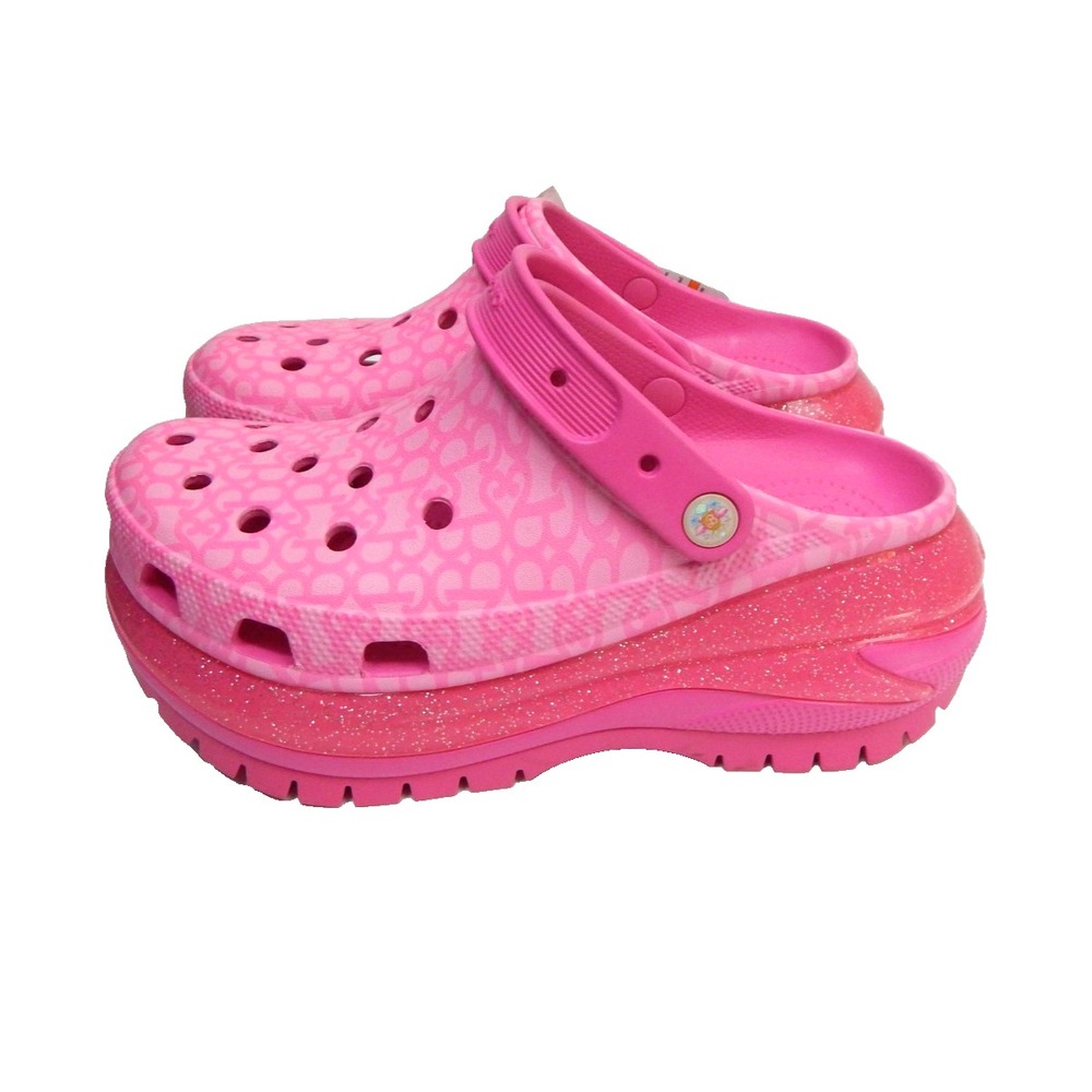 Crocs Women's 10 Shoes MEGA CRUSH Pink Barbie Movie Sparkly Chunky Heavy Duty